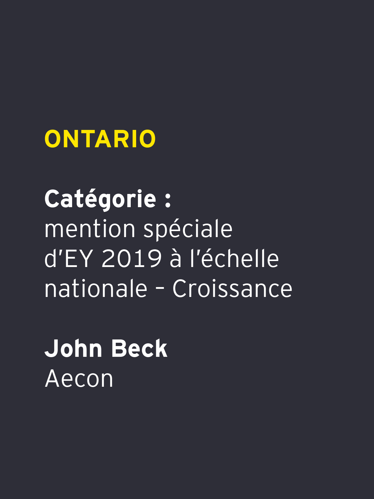             John Beck – Aecon        