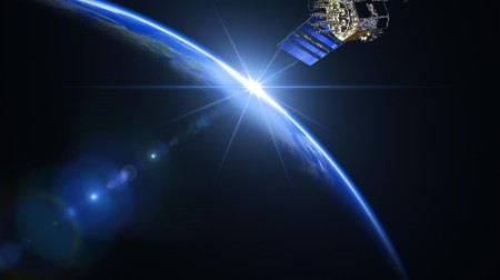 Earth and satellite