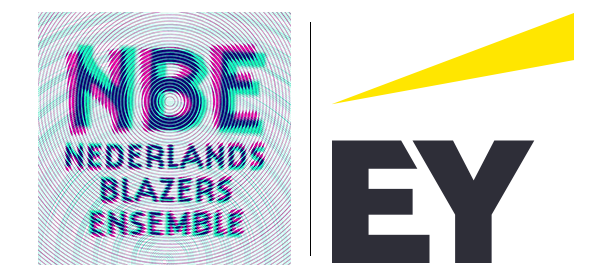 Logo: EY en Nederlands Blazers Ensemble