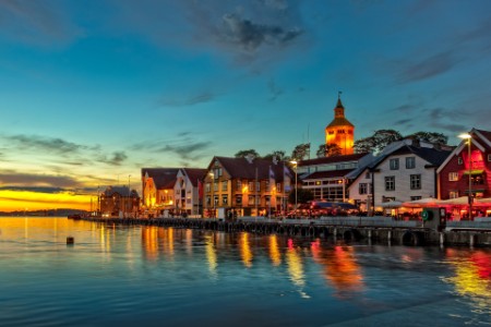 Kveldsfoto av Stavanger
