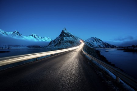 Kveldsbilde fra Norge atlanterhavsveien