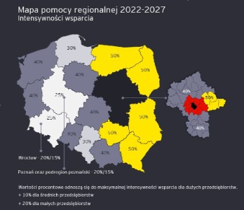 Mapa Polskiej Strefy Inwestycji