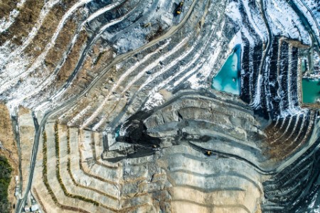 EY aerial view of mining area