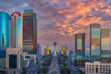 View of the central part of the capital of Kazakhstan