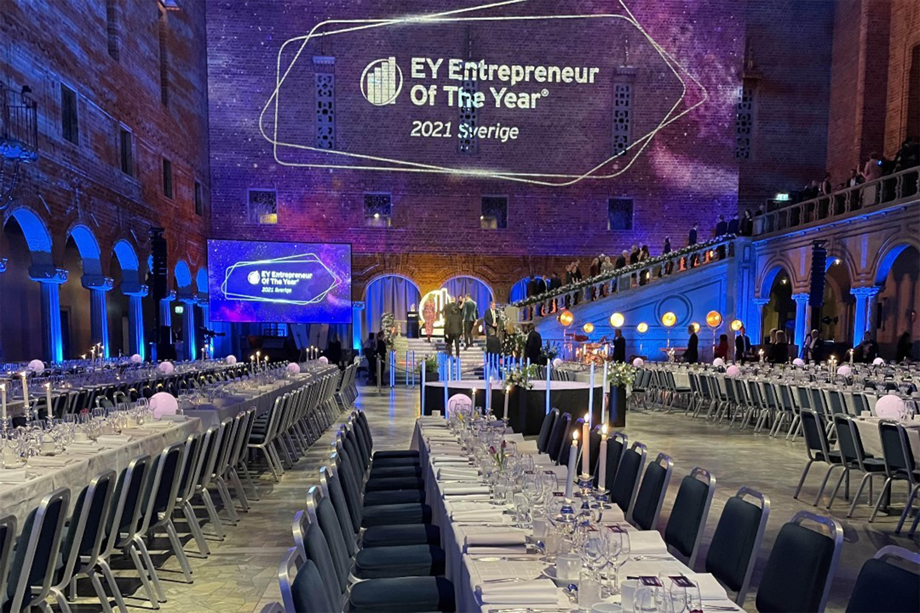Gala dining hall of EY entrepreneur of the year
